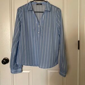 Shein blue shirt with collar
